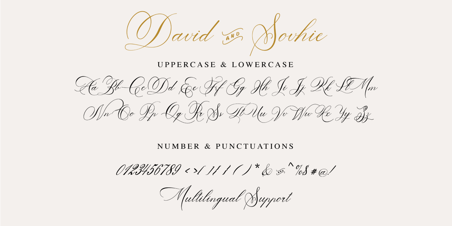 Beispiel einer David And Sovhie-Schriftart #3